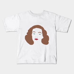 Bette Davis Portrait Kids T-Shirt